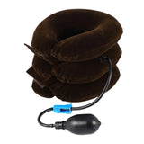 Colar Tração Cervical Almofada Inflável Portátil Massagem