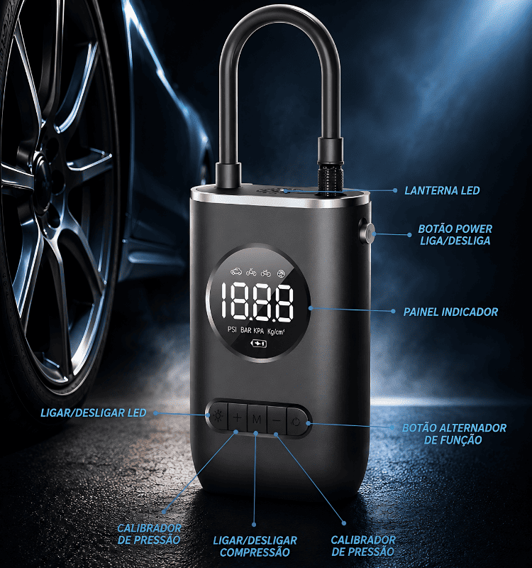 Mini Compressor de Ar - TurboAir™ - Promoção Limitada