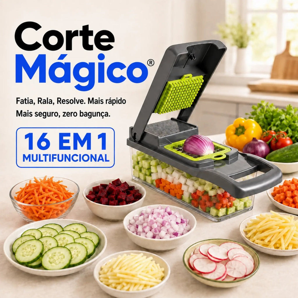 Fatiador Ralador Profissional CORTE MÁGICO® 16 em 1 + FRETE GRÁTIS + GARANTIA