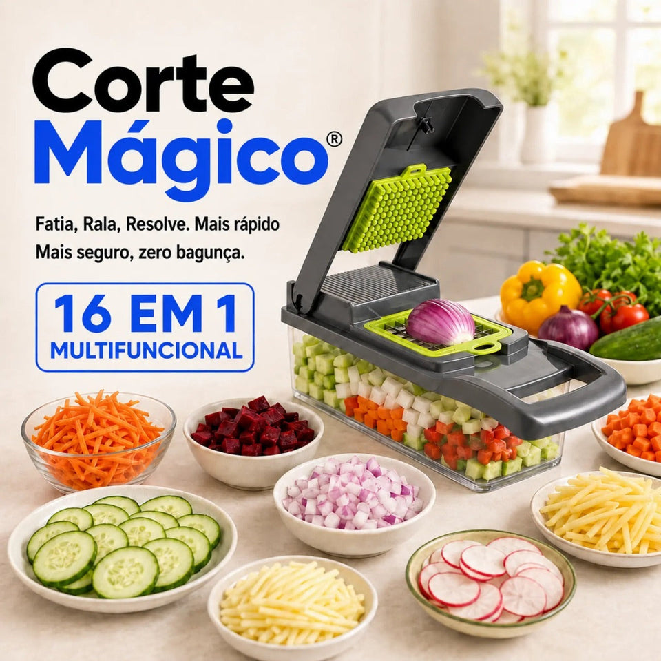 Fatiador Ralador Profissional CORTE MÁGICO® 16 em 1 + FRETE GRÁTIS + GARANTIA
