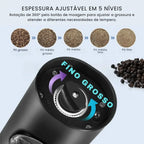 Moedor Elétrico de Sal e Pimenta | Ajuste de Moagem Automático