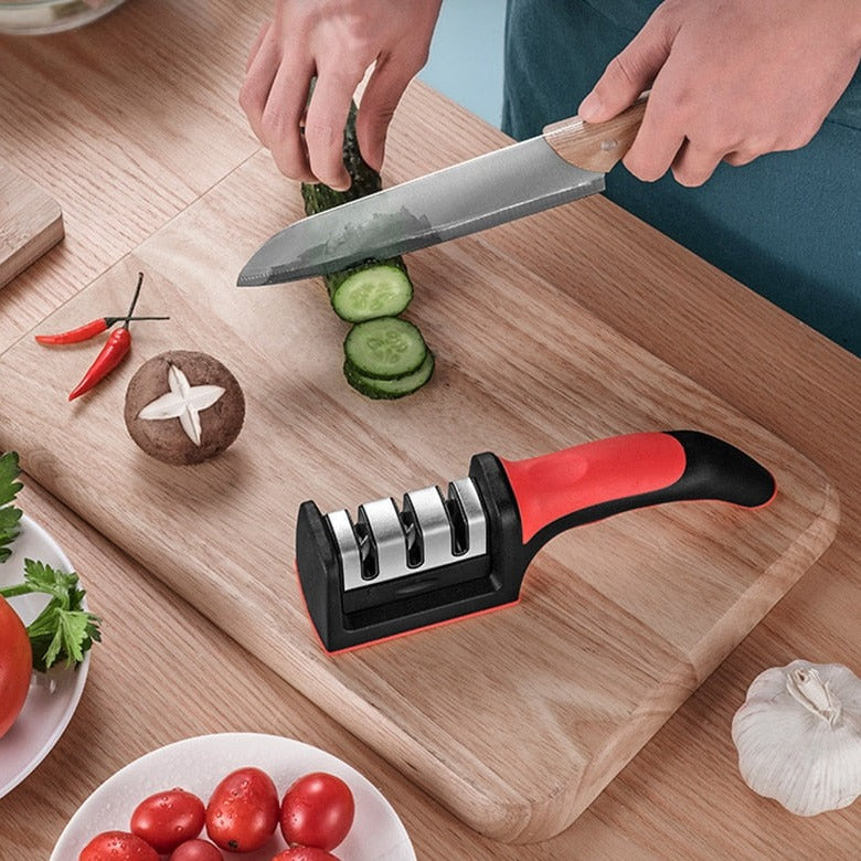 Amolador de Facas Inox 3 Estágios Profissional Premium