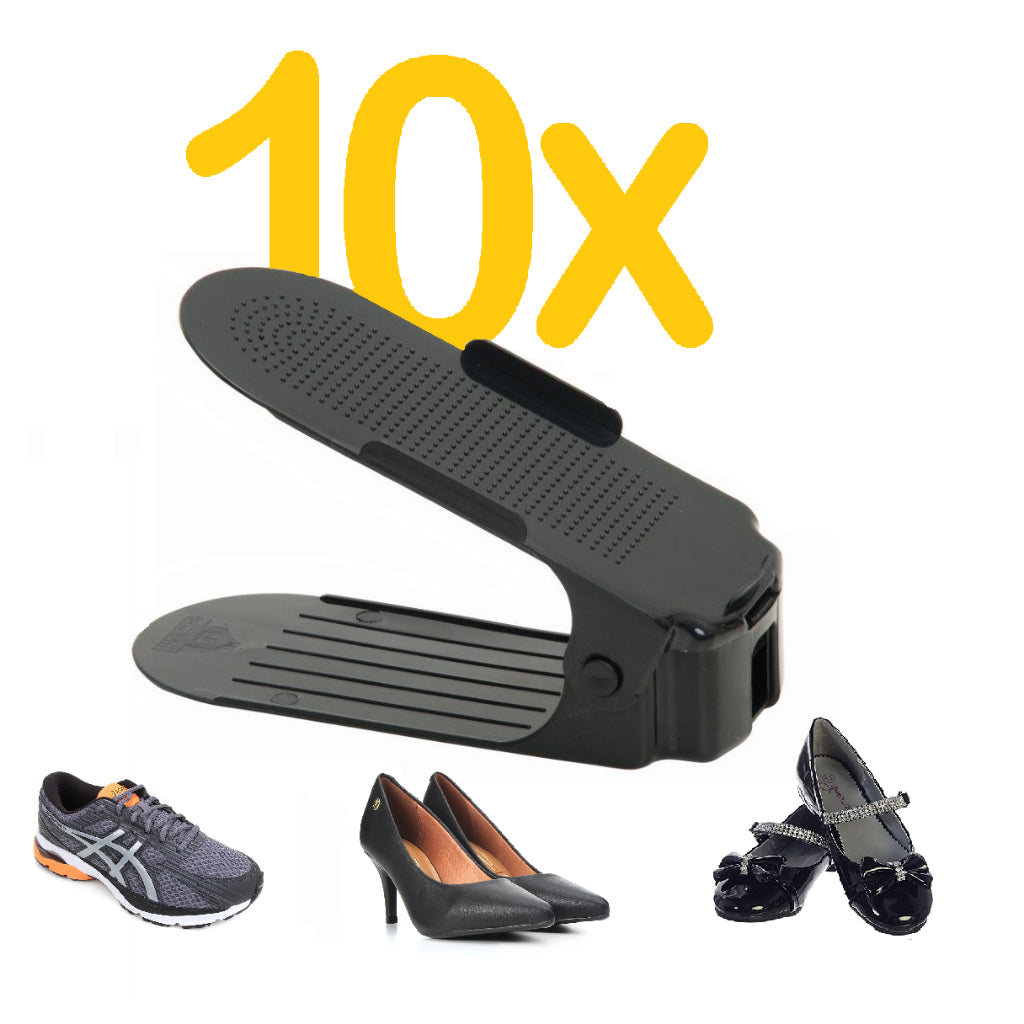 Organizadores de Sapatos | Ajustável e Resistente Preto [COMPRE 5 LEVE 10]