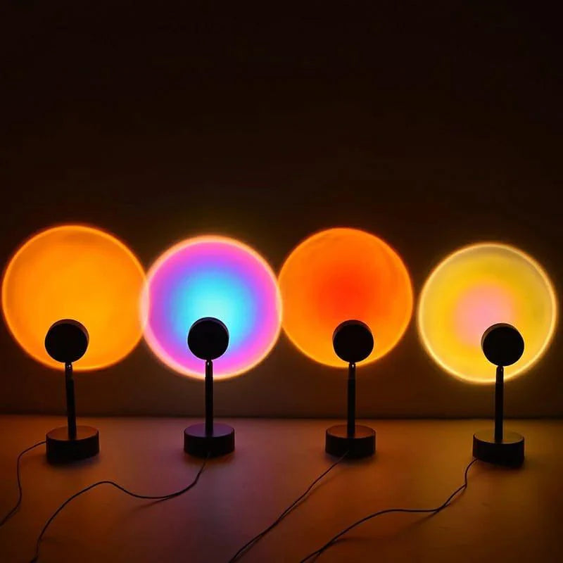 Luminária Pôr do Sol LED | Luz Sunset Decorativa com Atmosfera Colorida