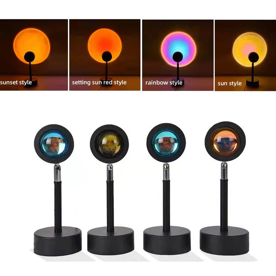 Luminária Pôr do Sol LED | Luz Sunset Decorativa com Atmosfera Colorida